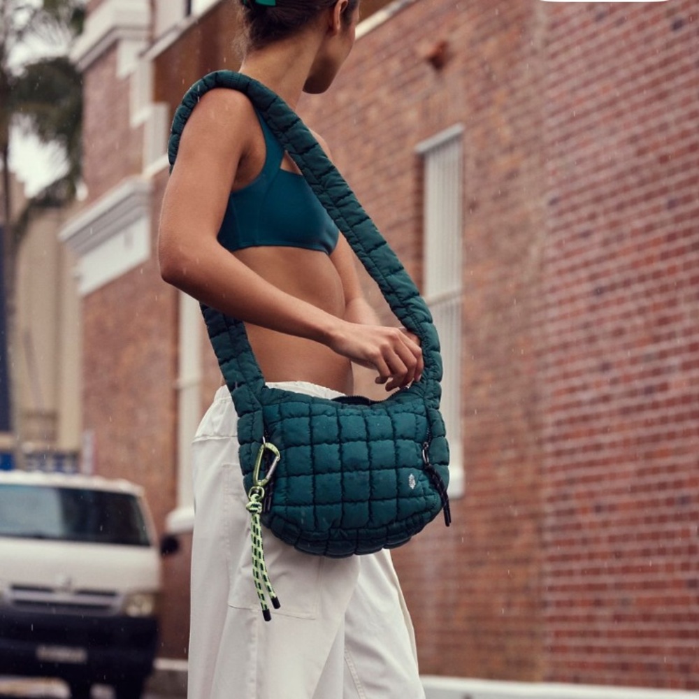 QUILTED BABY CARRYALL SLING BAG EVERGREEN